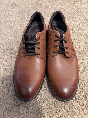 Rockport Men's Cognac Leather Derby Oxfords NWOT